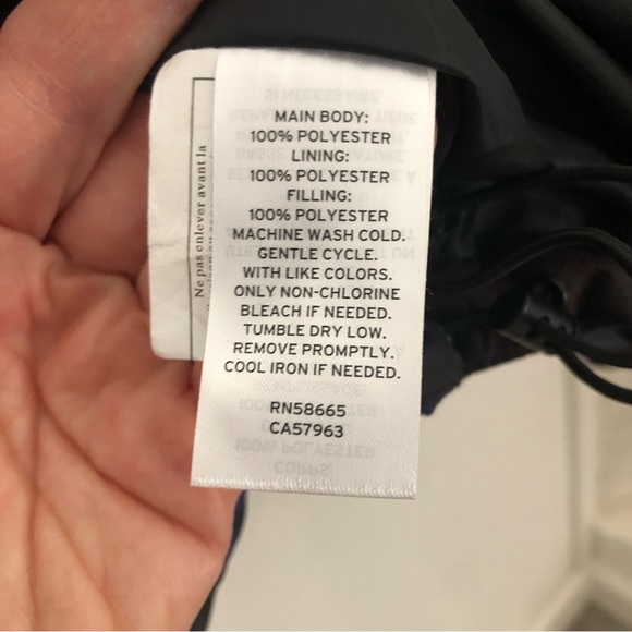 BP Oversize Puffer Coat Black Plaid Print Size M - Picture 8 of 14